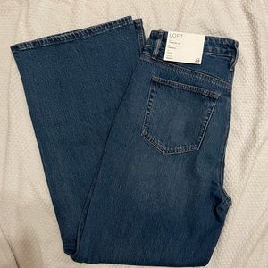 NWT Loft Jeans The Wide Leg High Rise Curvy size 8/29 Women’s